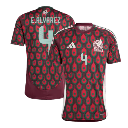 E.ÁLVAREZ #4 Mexico Soccer Jersey Home Custom Shirt 2024 - bestsoccerstore