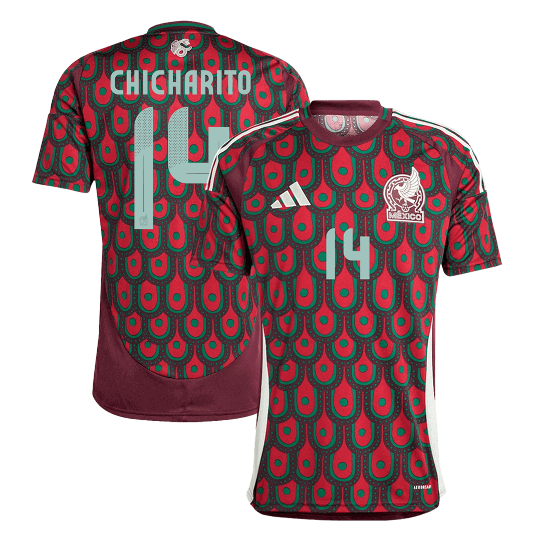 CHICHARITO #14 Mexico Soccer Jersey Home Custom Shirt - bestsoccerstore
