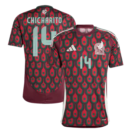 CHICHARITO #14 Mexico Soccer Jersey Home Custom Shirt 2024 - bestsoccerstore