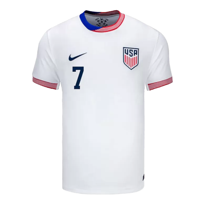 REYNA #7 USA Soccer Jersey Home Custom Shirt 2024 - bestsoccerstore