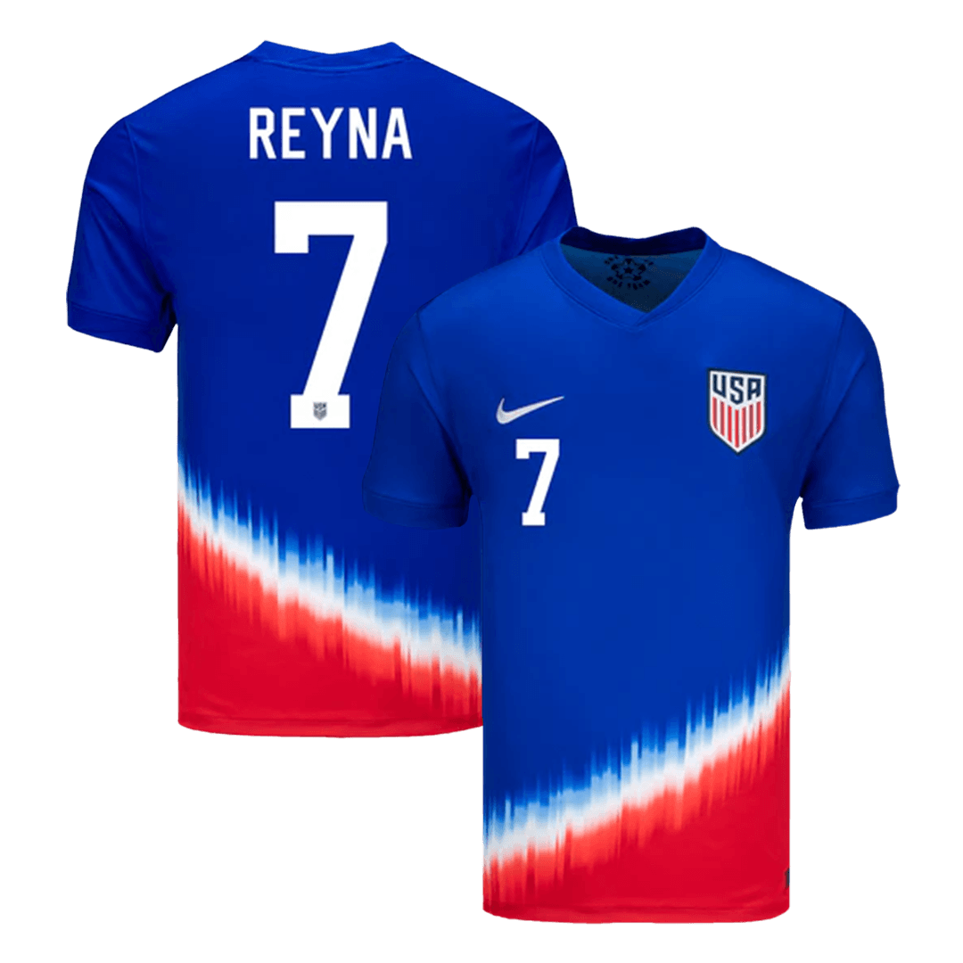 REYNA #7 USA Soccer Jersey Away Custom Shirt - bestsoccerstore