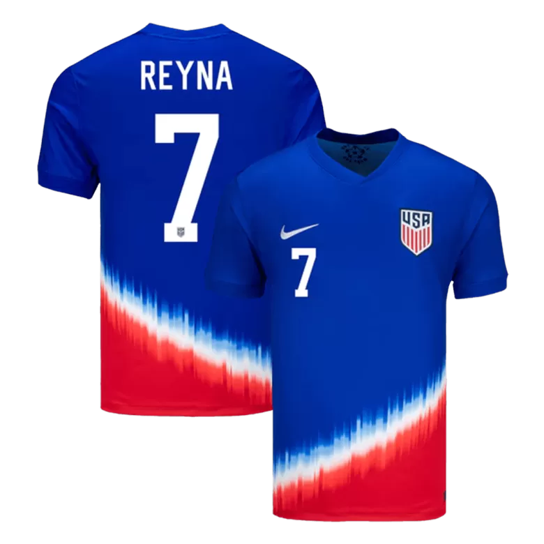 REYNA #7 USA Soccer Jersey Away Custom Shirt 2024 - bestsoccerstore