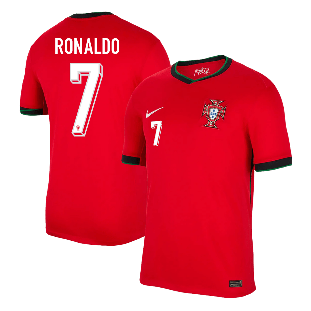 RONALDO #7 Portugal Soccer Jersey Home Custom Shirt - bestsoccerstore