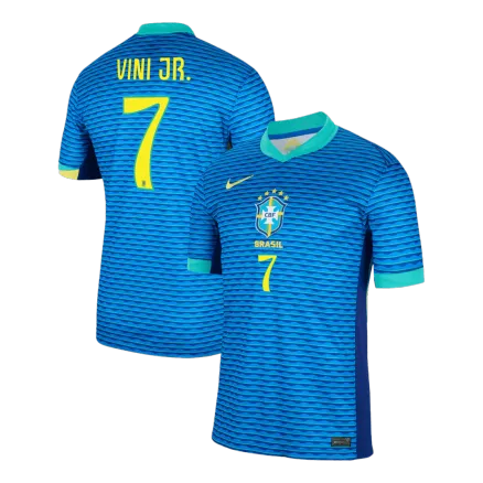 VINI JR. #7 Brazil Soccer Jersey Away Custom Shirt 2024 - bestsoccerstore