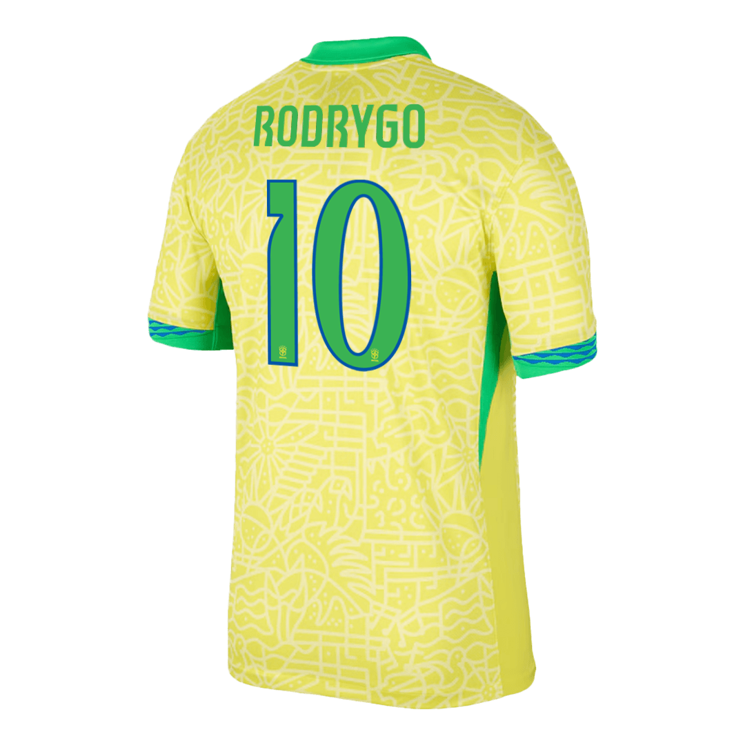 RODRYGO #10 Brazil Soccer Jersey Home Custom Shirt - bestsoccerstore