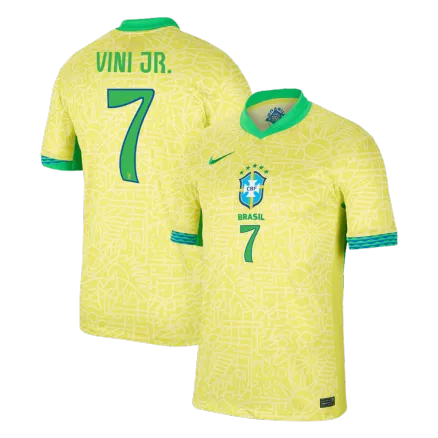VINI JR. #7 Brazil Soccer Jersey Home Custom Shirt 2024 - bestsoccerstore