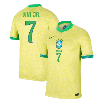 VINI JR. #7 Brazil Soccer Jersey Home Custom Shirt 2024 - bestsoccerstore