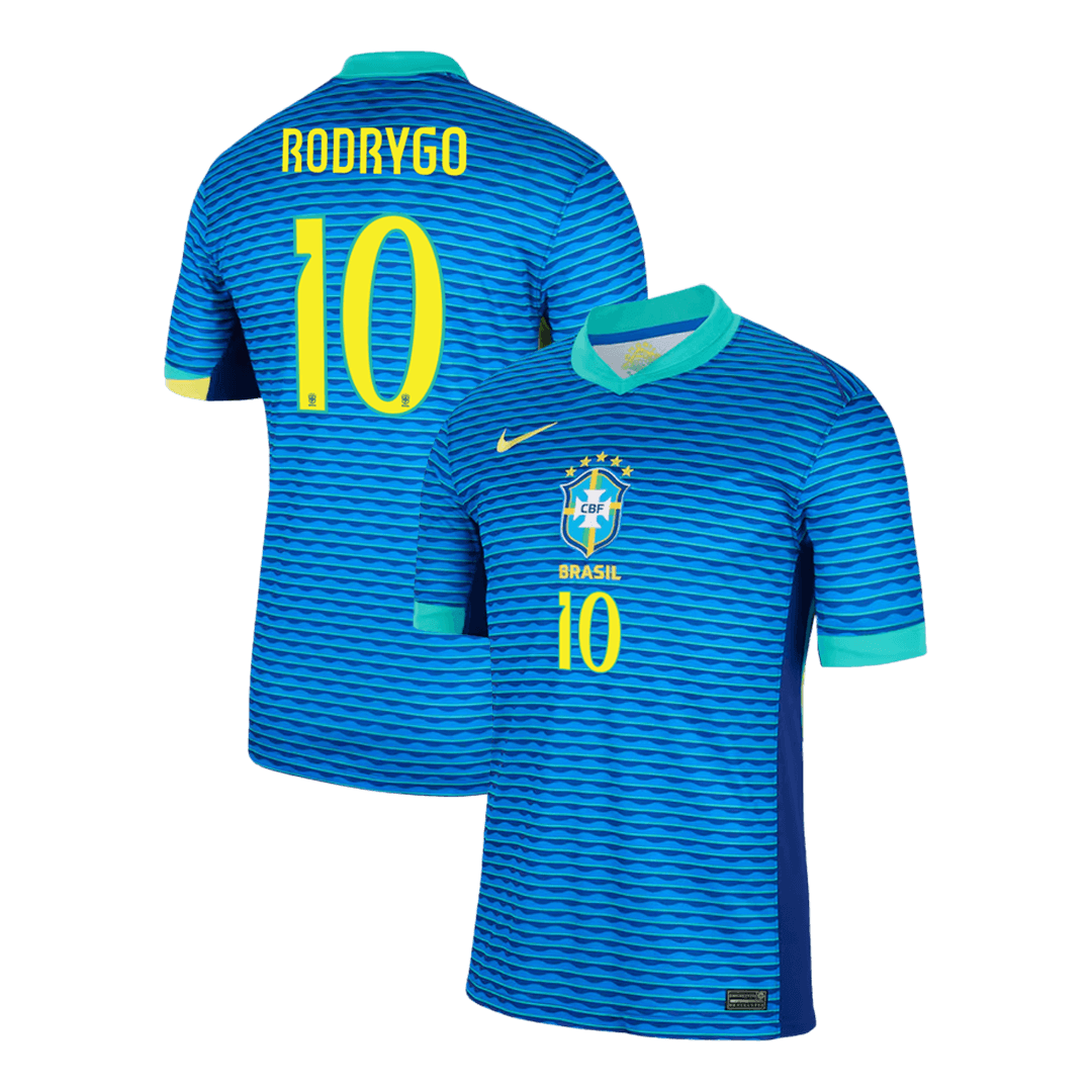 RODRYGO #10 Brazil Soccer Jersey Away Custom Shirt - bestsoccerstore