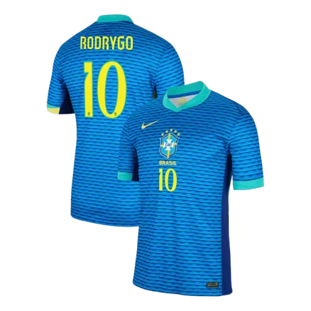 RODRYGO #10 Brazil Soccer Jersey Away Custom Shirt 2024 - bestsoccerstore