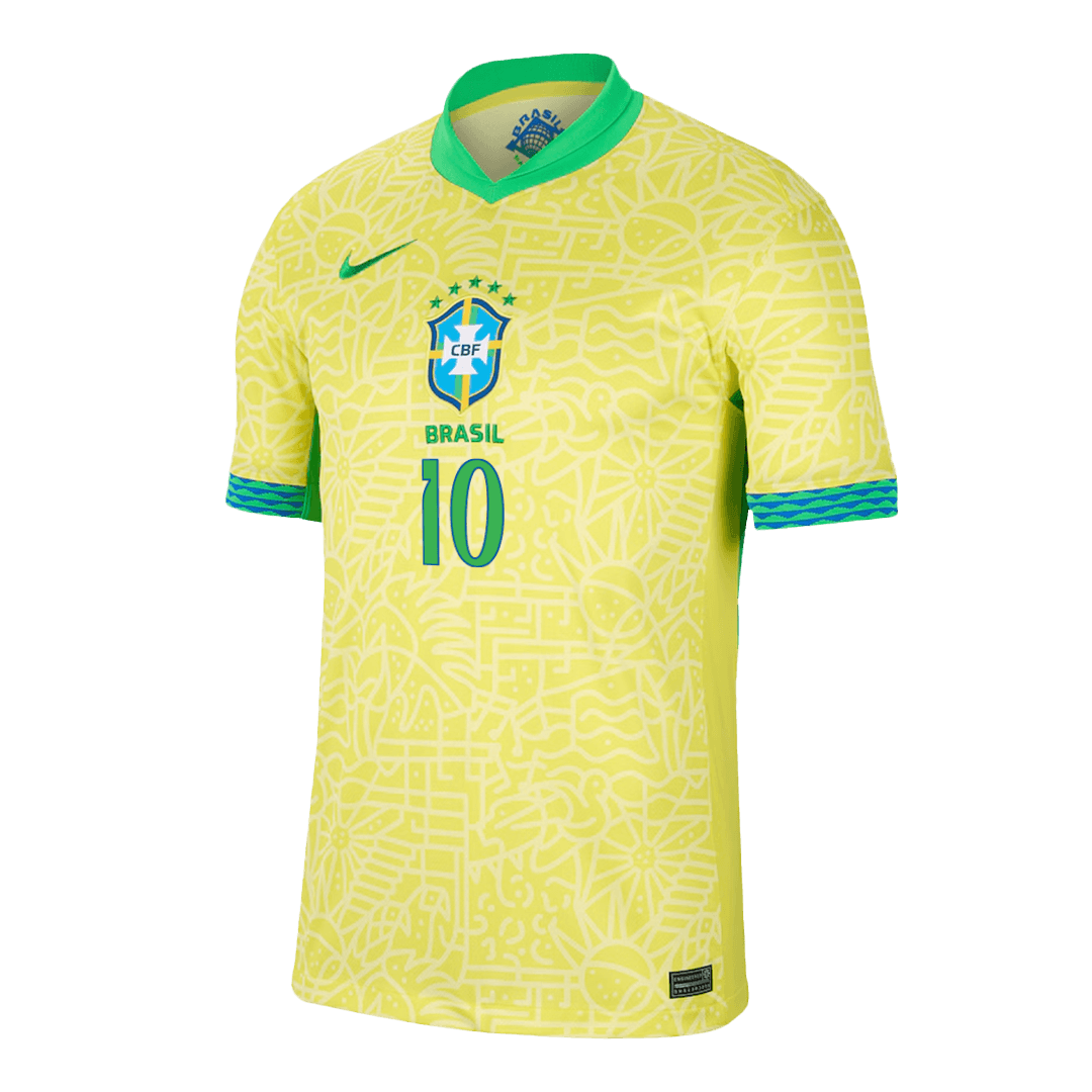 RODRYGO #10 Brazil Soccer Jersey Home Custom Shirt