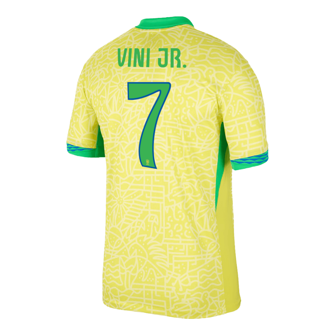 VINI JR. #7 Brazil Soccer Jersey Home Custom Shirt
