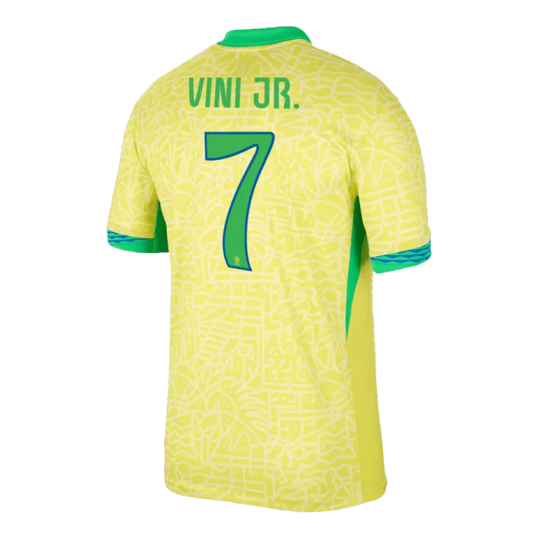 VINI JR. #7 Brazil Soccer Jersey Home Custom Shirt 2024 - bestsoccerstore