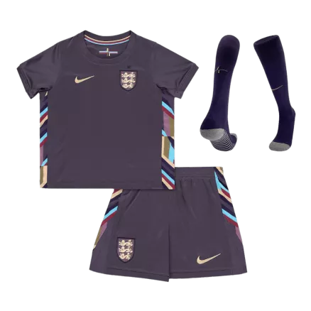 Kids England Custom Away Full Soccer Kits Euro 2024 - bestsoccerstore