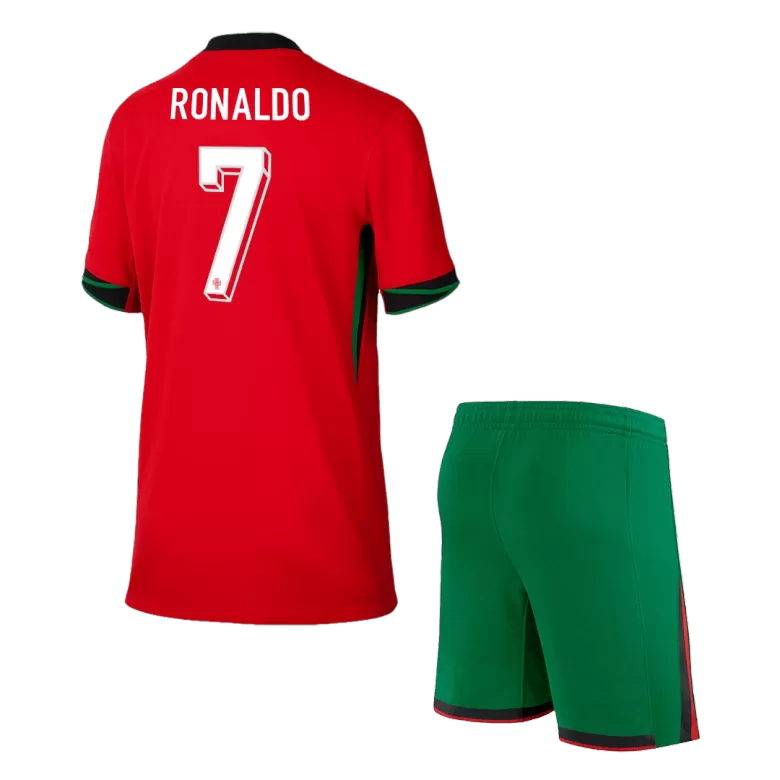 Kids Portugal RONALDO #7 Custom Euro Home Soccer Kits2024 - bestsoccerstore