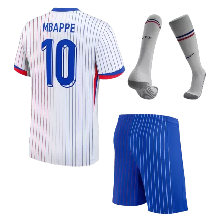 Kids France MBAPPE #10 Custom Euro Away Full Soccer Kits2024 - bestsoccerstore