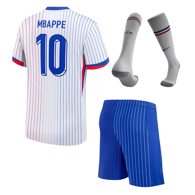 Kids France MBAPPE #10 Custom Euro Away Full Soccer Kits2024 - bestsoccerstore