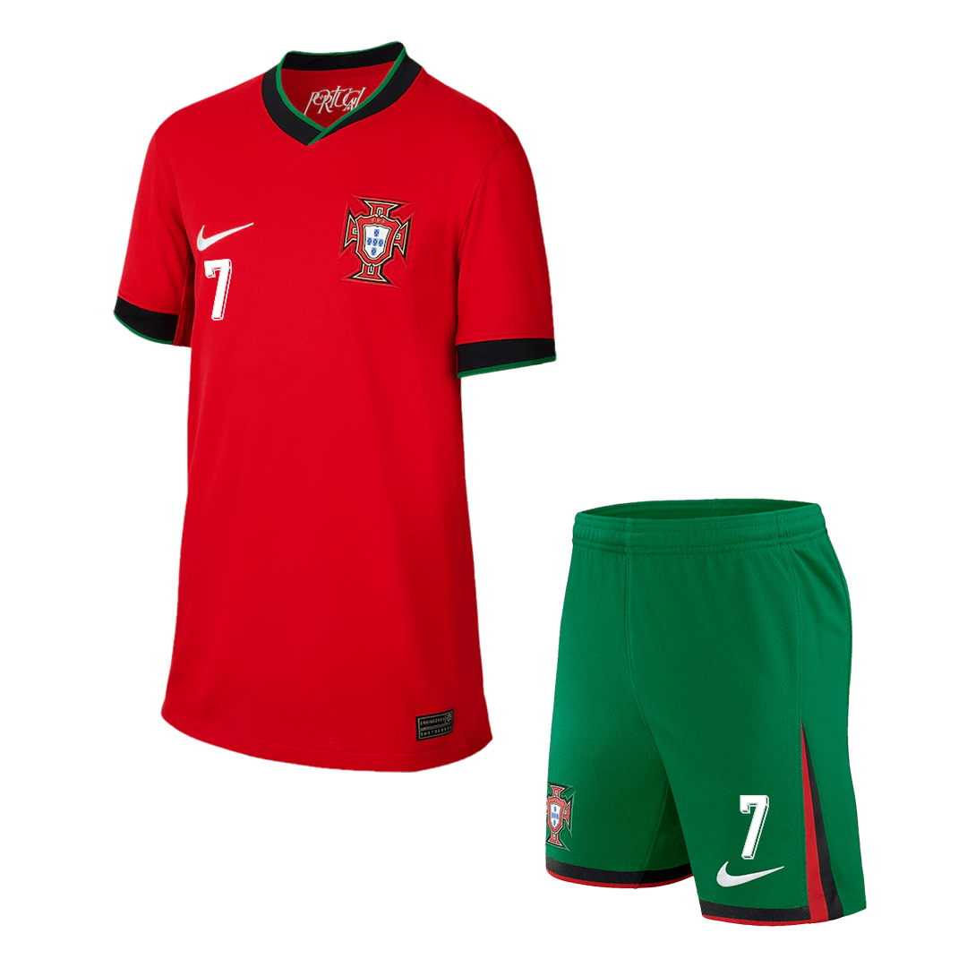 Kids Portugal RONALDO #7 Custom Home Soccer Kits - bestsoccerstore