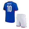 Kids France MBAPPE #10 Custom Euro Home Soccer Kits2024 - bestsoccerstore