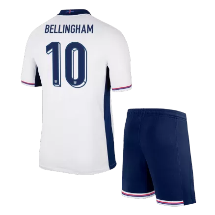 Kids England BELLINGHAM #10 Custom Home Soccer Kits Euro 2024 - bestsoccerstore