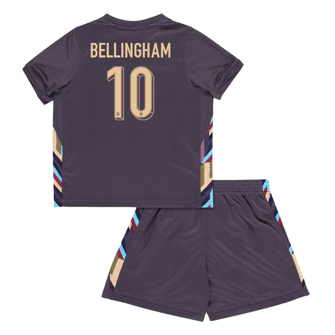 Kids England BELLINGHAM #10 Custom Away Soccer Kits - bestsoccerstore