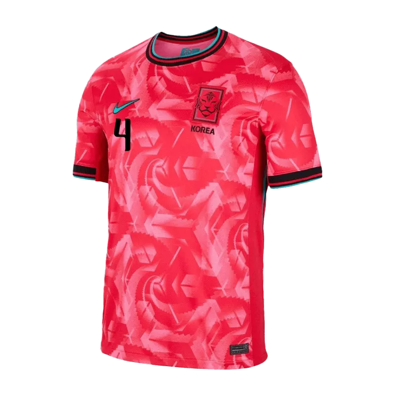 MINJAE #4 South Korea Soccer Jersey Home Custom Shirt 2024 - bestsoccerstore
