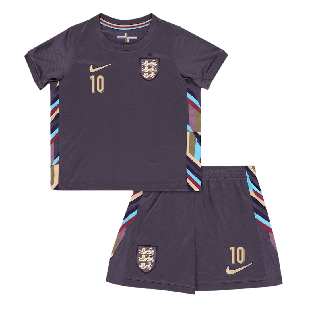 Kids England BELLINGHAM #10 Custom Away Soccer Kits - bestsoccerstore