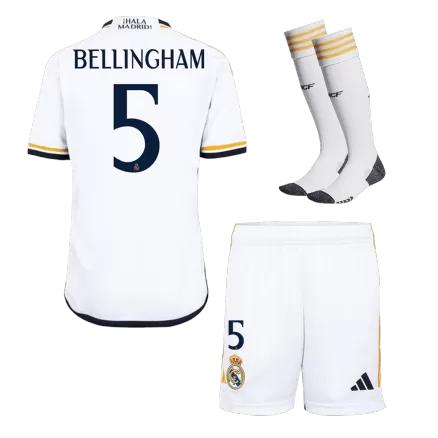 Kids Real Madrid BELLINGHAM #5 Custom Home Full Soccer Kits
2023/24 - bestsoccerstore