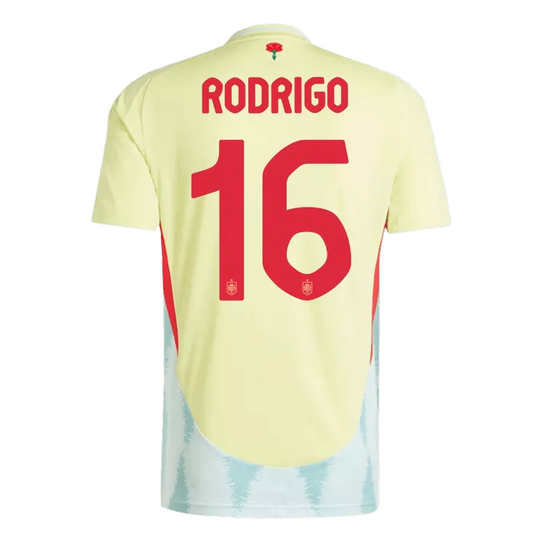 RODRIGO #16 Spain Soccer Jersey Away Custom Shirt 2024 - bestsoccerstore