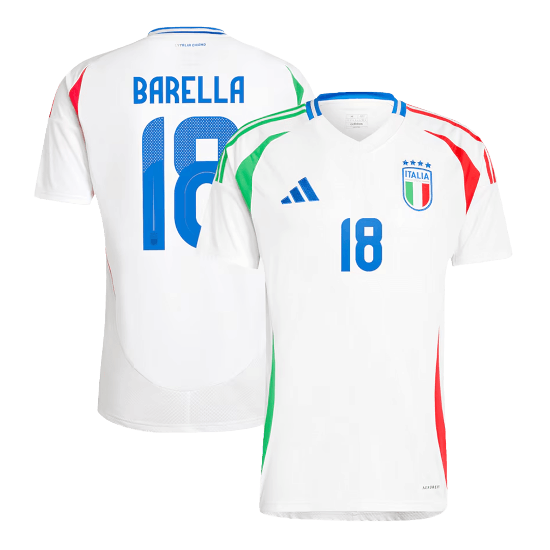 BARELLA #18 Italy Soccer Jersey Away Custom Shirt - bestsoccerstore