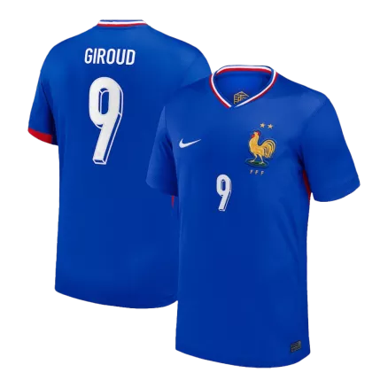 GIROUD #9 France Soccer Jersey Home Custom Shirt 2024 - bestsoccerstore