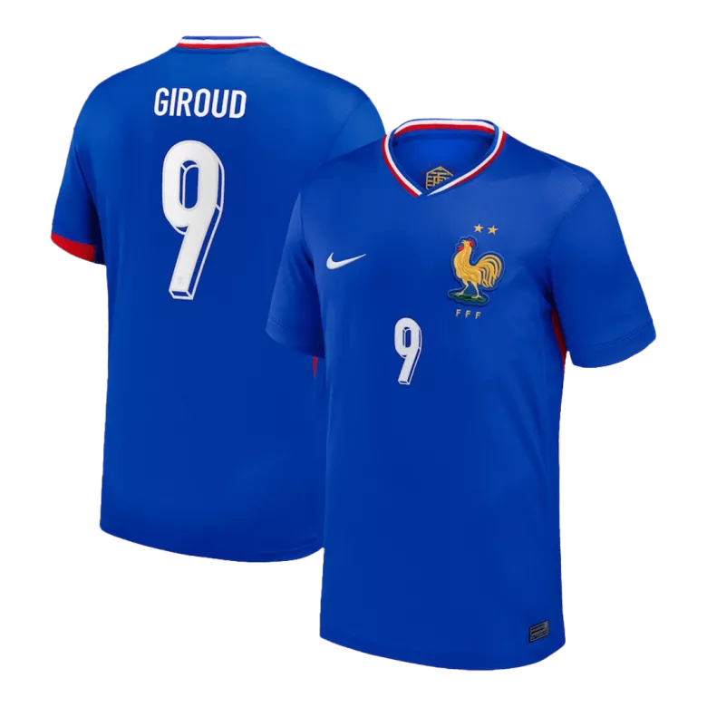 GIROUD #9 France Soccer Jersey Home Custom Shirt 2024 - bestsoccerstore