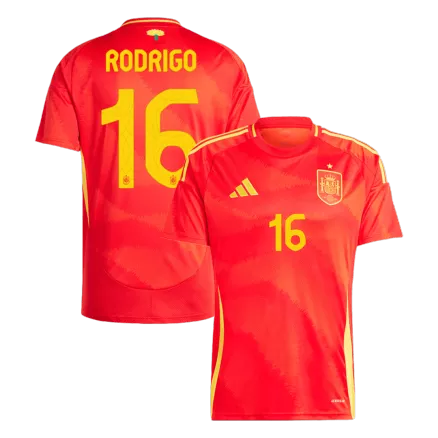 RODRIGO #16 Spain Soccer Jersey Home Custom Shirt 2024 - bestsoccerstore