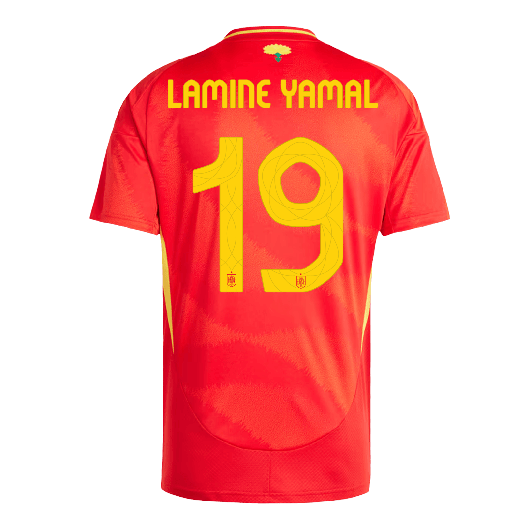 Spain Jersey Custom LAMINE YAMAL #19 Soccer Jersey Home