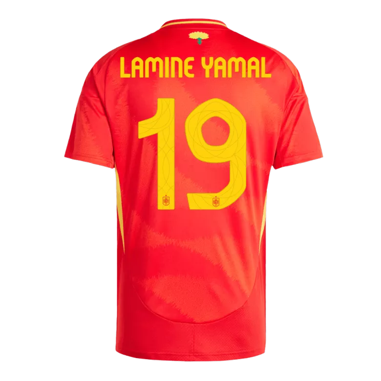 LAMINE YAMAL #19 Spain Soccer Jersey Home Custom Shirt 2024 - bestsoccerstore