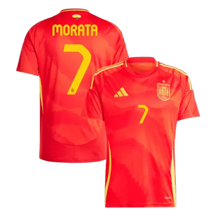 MORATA #7 Spain Soccer Jersey Home Custom Shirt 2024 - bestsoccerstore