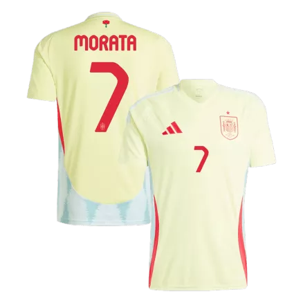 MORATA #7 Spain Soccer Jersey Away Custom Shirt 2024 - bestsoccerstore