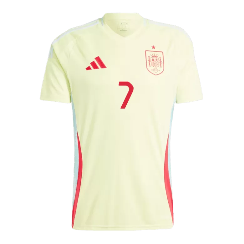 MORATA #7 Spain Soccer Jersey Away Custom Shirt 2024 - bestsoccerstore