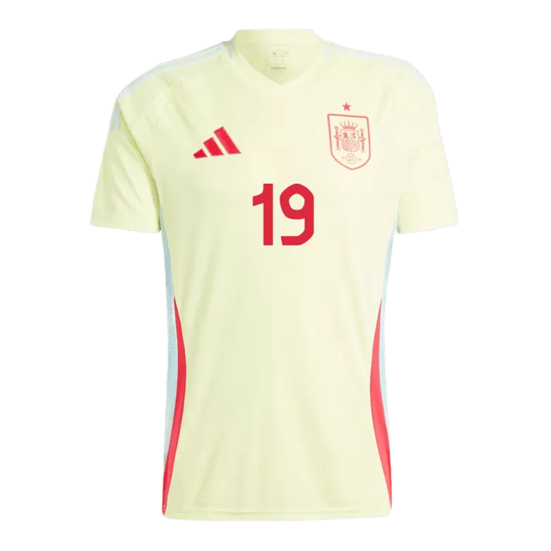 LAMINE YAMAL #19 Spain Soccer Jersey Away Custom Shirt 2024 - bestsoccerstore