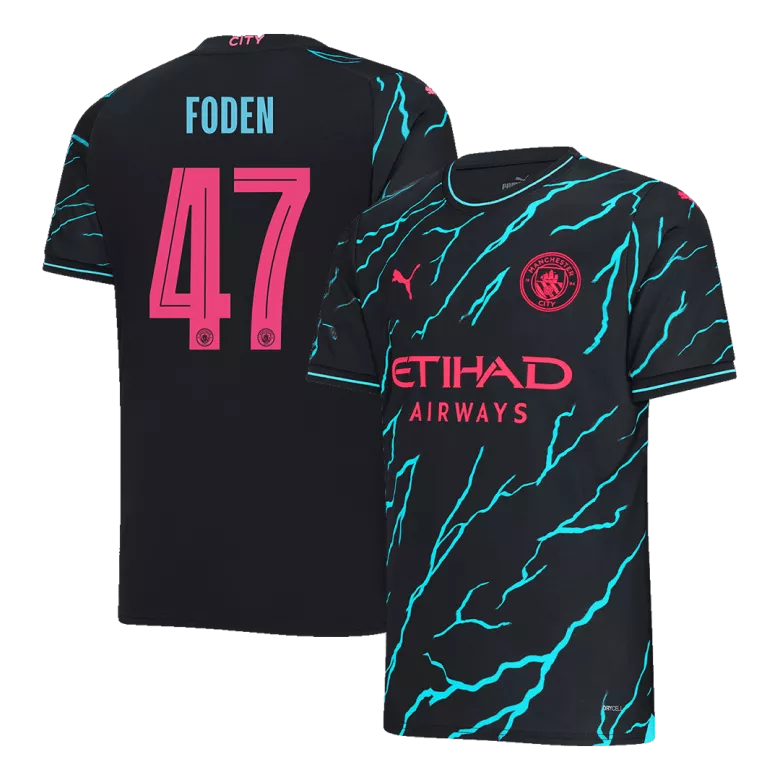 FODEN #47 Manchester City Soccer Jersey Third Away Custom Shirt 2023/24 - bestsoccerstore