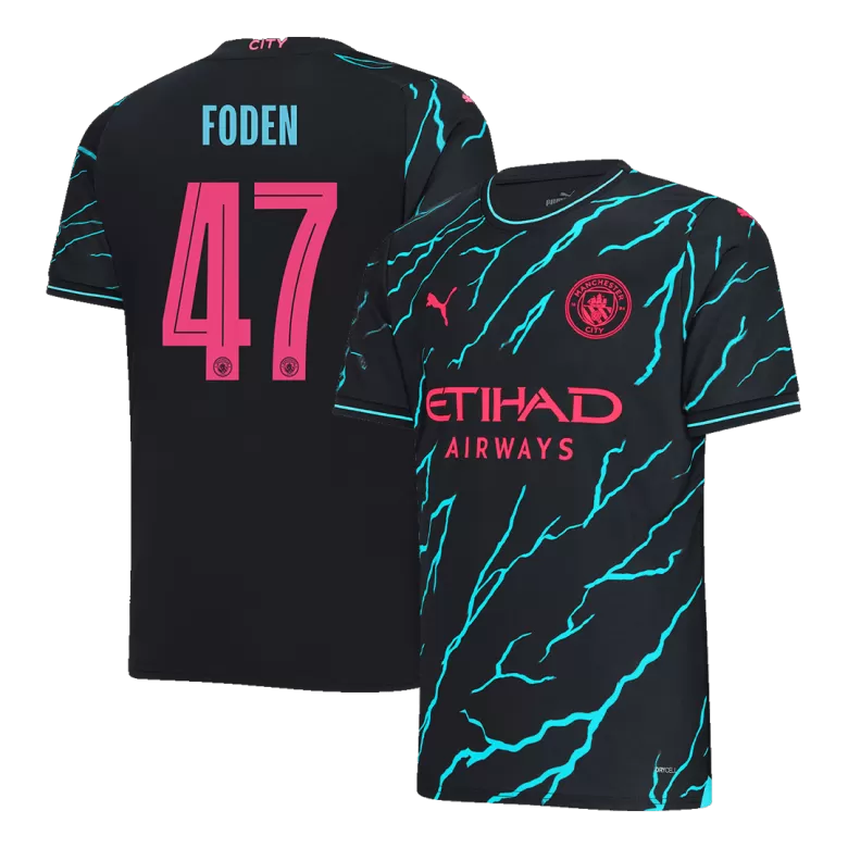 FODEN #47 Manchester City Soccer Jersey Third Away Custom Shirt 2023/24 - bestsoccerstore