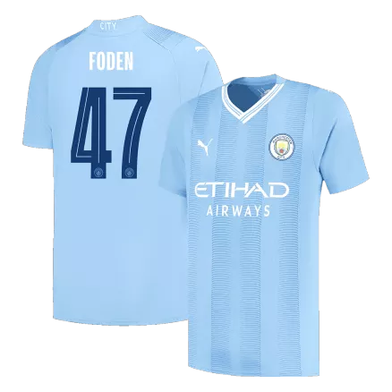 FODEN #47 Manchester City Home Soccer Jersey 2023/24 -UCL - bestsoccerstore