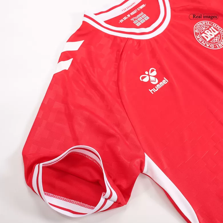 Denmark Soccer Jersey Home Custom Shirt 2024 - bestsoccerstore