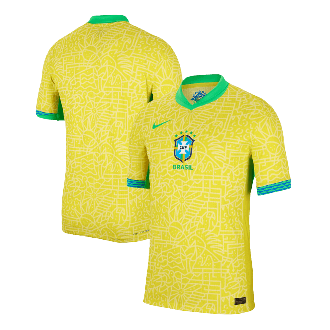 Brazil Home Custom Player Version Soccer Jersey Copa América - bestsoccerstore