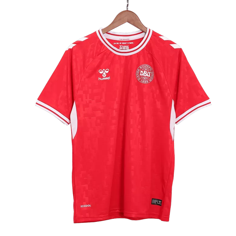 Denmark Soccer Jersey Home Custom Shirt 2024 - bestsoccerstore