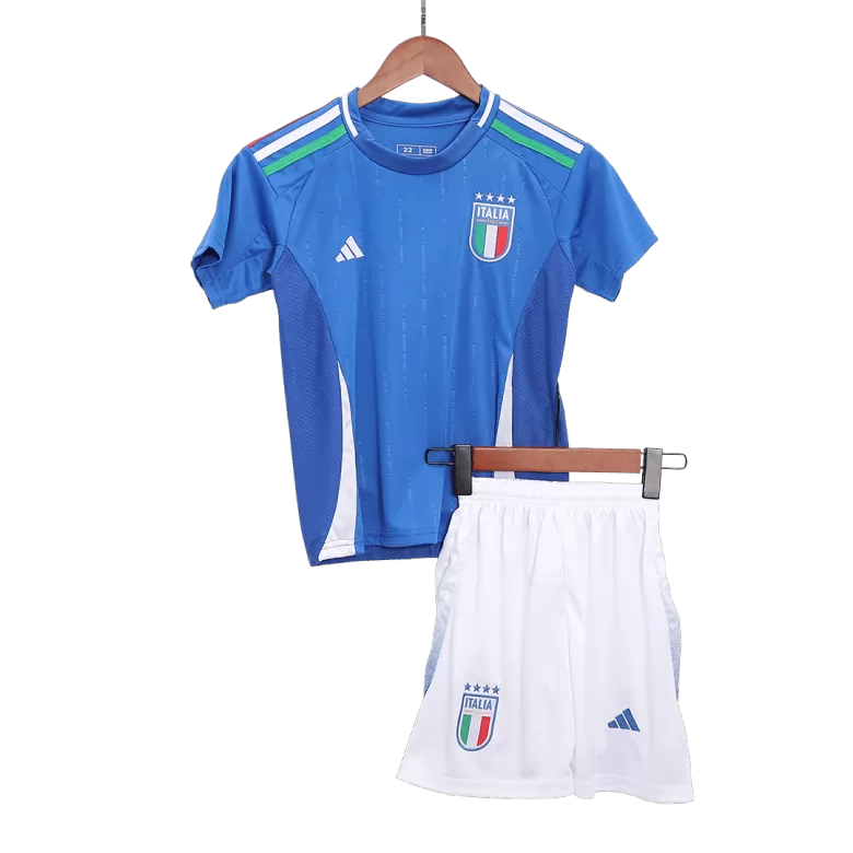 Kids Italy Home Soccer Kits 2024 Euro 2024 Blue - bestsoccerstore