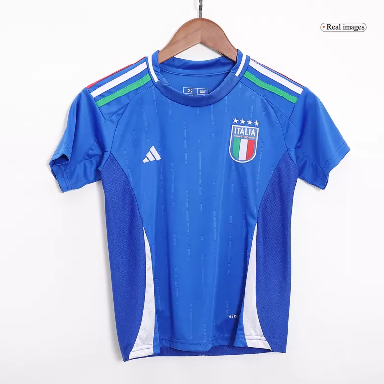 Kids Italy Home Soccer Kits 2024 Euro 2024 Blue - bestsoccerstore