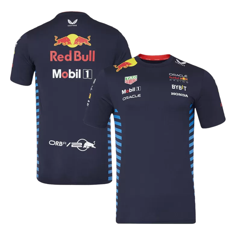 Red Bull F1 Racing Team Navy T-Shirt 2024 Plus Size(3XL-5XL) - bestsoccerstore