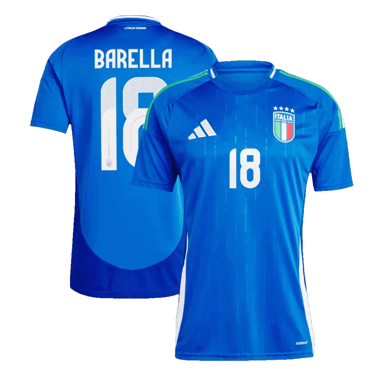 BARELLA #18 Italy Soccer Jersey Home Custom Shirt 2024 - bestsoccerstore