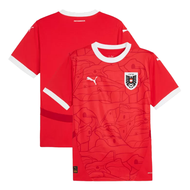 Austria Soccer Jersey Home Custom Shirt 2024 - bestsoccerstore