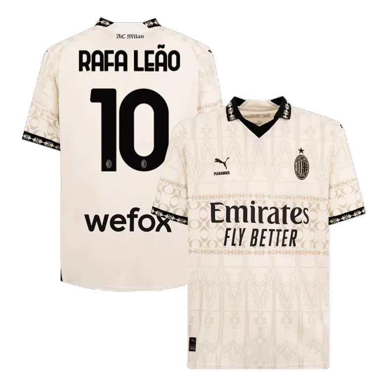 RAFA LEÃO #10 AC Milan X Pleasures Soccer Jersey Fourth Away Custom Shirt 2023/24 - bestsoccerstore